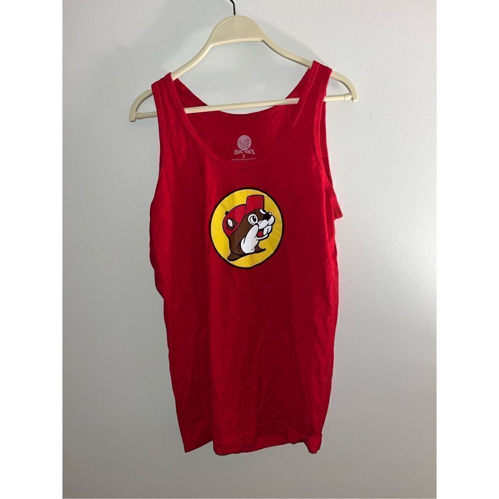 Buc-ees red men’s tank top size small